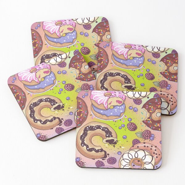 Item preview, Donut with bite illustration designed and sold by uvasri.