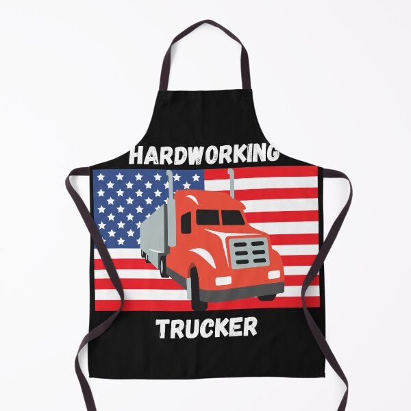 Item preview, Hardworking American Trucker designed and sold by Dreamingnewfie.