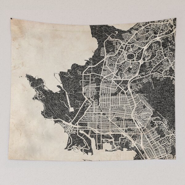 Item preview, Richmond map California Ink lines 2 designed and sold by InkMaps.