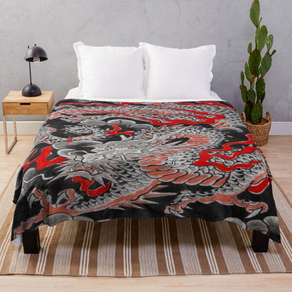 Item preview, Black Dragon with Fire and Clouds designed and sold by CaroliDilli.