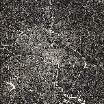Aperçu de l'œuvre Richmond map Virginia Ink lines 2 de InkMaps