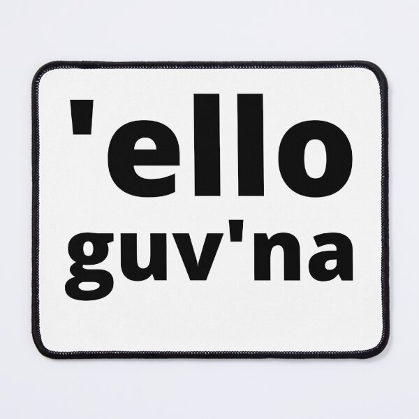 Item preview, BLACK FLORAL/ 'ELLO GUV'NA designed and sold by wildwhimsical.