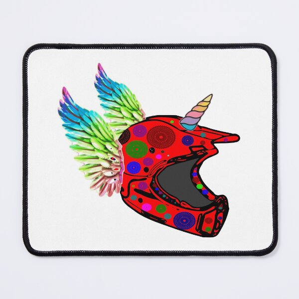 Item preview, MTB Unicorn Helmet Red - Mountain Biking MTB lovers, explore and adventure designed and sold by MTBSkaterLoversTees.
