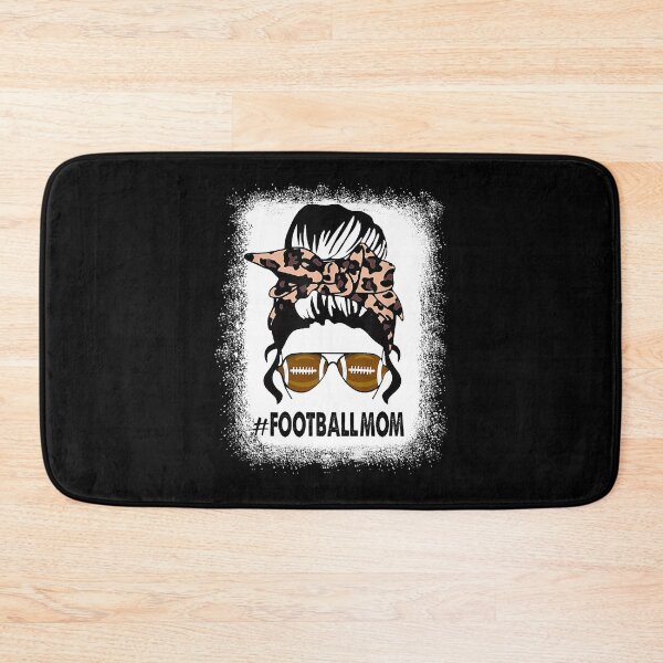 Item preview, Bleached football with leopard and messy bun player mom life . designed and sold by JaleneRichcree.