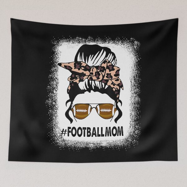 Item preview, Fútbol blanqueado con leopardo y vida de mamá de jugador de bollo desordenado. designed and sold by JaleneRichcree.