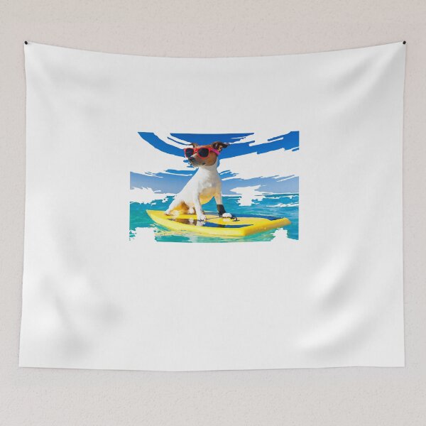Item preview, dog on surfboard designed and sold by JimmyJD.