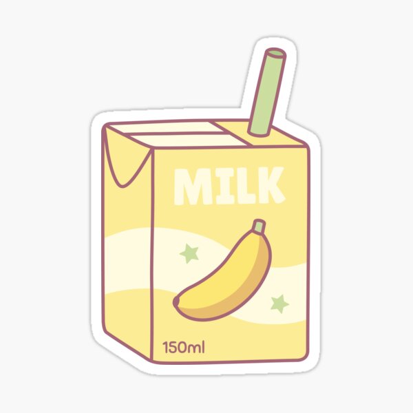 Kawaii Milk Sticker Milk Stickers Strawberry Milk Banana Milk