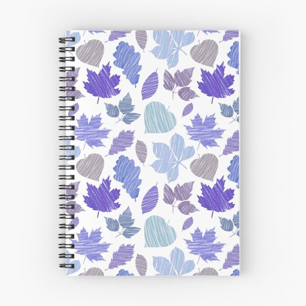 Item preview, Blue and purple autumn leaves on a white background, pencil, applique, texture. designed and sold by UVI-CA.