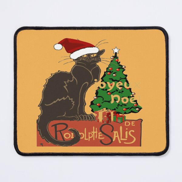 Item preview, Joyeux Noel Le Chat Noir Spoof With Yule Tree designed and sold by taiche.