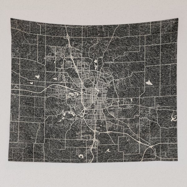 Item preview, Rochester map Minnesota Ink lines designed and sold by InkMaps.