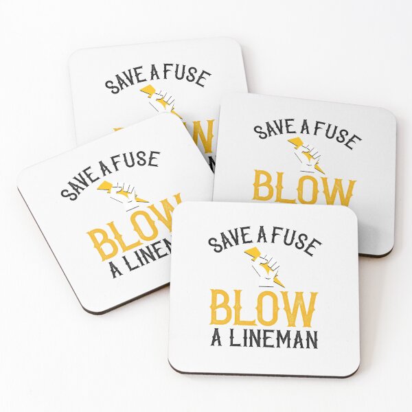 Item preview, Save A Fuse Blow A Lineman ~ Lineman Humor (BW) designed and sold by TeesYouWant.