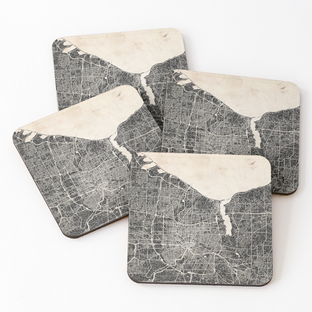 Vista previa del artículo con la obra «Posavasos (lote de 4)», diseñado y vendido por InkMaps.