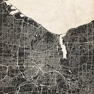 Vorschaubild zum Design Rochester map New York Ink lines 2 von InkMaps