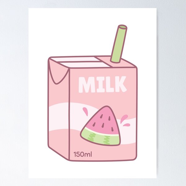 Item preview, Cute Packet of Watermelon Milk designed and sold by rustydoodle.