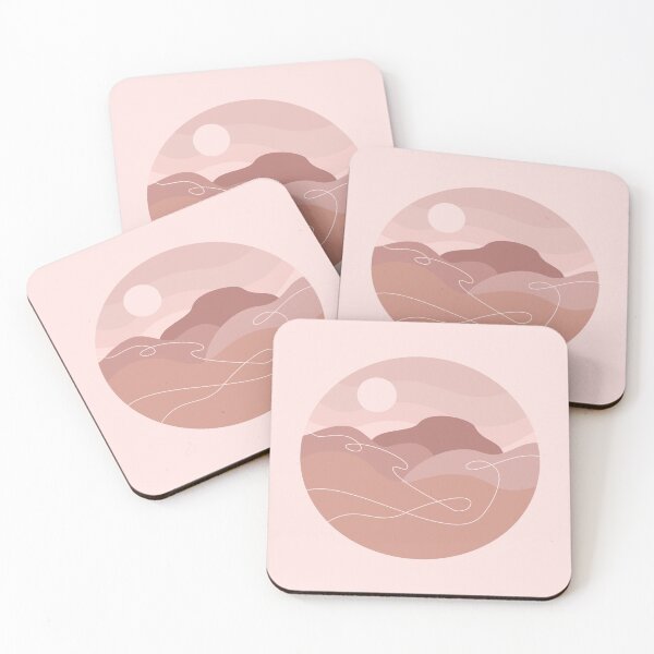 Item preview, Abstract Geometric Minimalist Mountain Blush designed and sold by WindnWillowsCo.
