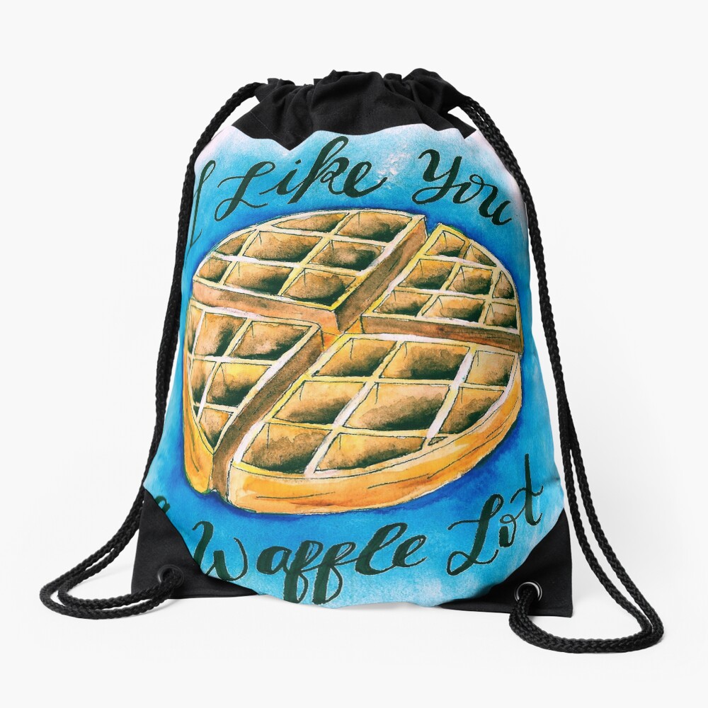 Waffle Drawstring Bag
