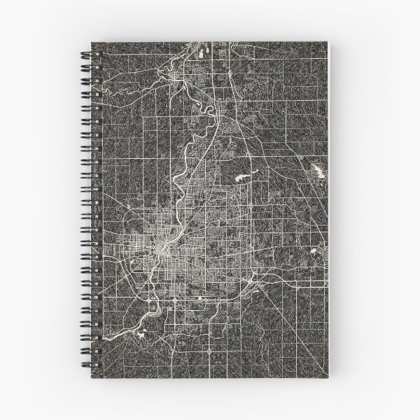 Aperçu de l'œuvre Rockford map Illinois Ink lines 2 créée et vendue par InkMaps.