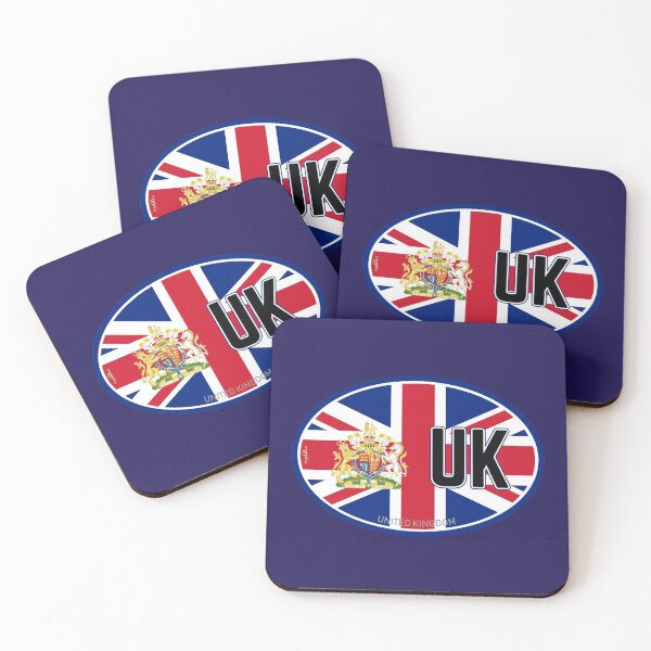 Item preview, UK United Kingdom Vehicle ID Flag Oval Sticker & T-Shirt designed and sold by OuterShellUK.