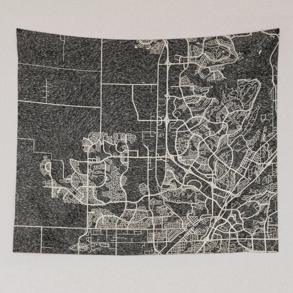 Item preview, Roseville map California Ink lines designed and sold by InkMaps.