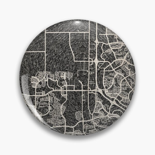 Aperçu de l'œuvre Roseville map California Ink lines 2 créée et vendue par InkMaps.