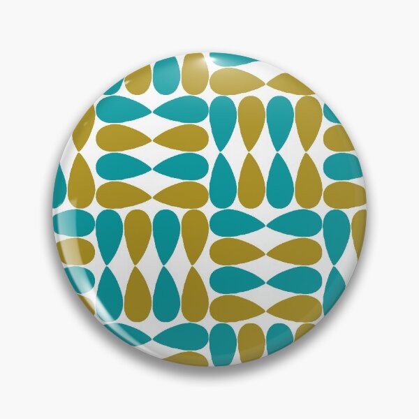 Item preview, Drops Simple Blue And Mustard Geometric Pattern designed and sold by DWDiva.