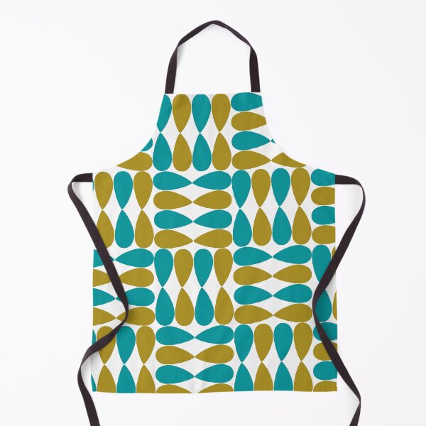 Item preview, Drops Simple Blue And Mustard Geometric Pattern designed and sold by DWDiva.