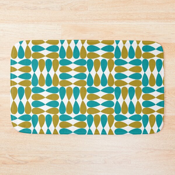 Item preview, Drops Simple Blue And Mustard Geometric Pattern designed and sold by DWDiva.