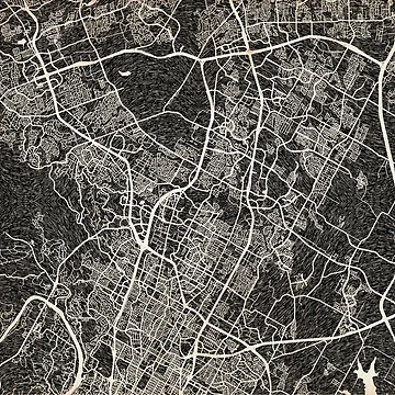 Vorschaubild zum Design Round Rock map Texas Ink lines von InkMaps