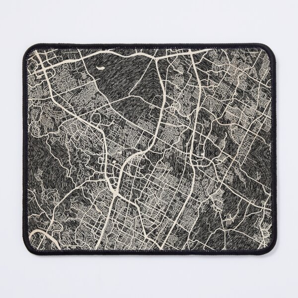 Item preview, Round Rock map Texas Ink lines 2 designed and sold by InkMaps.
