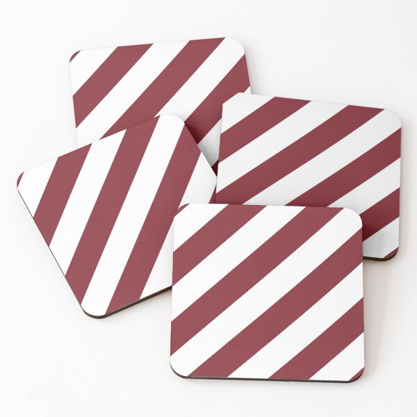 Item preview, Dark Red and White Diagonal Stripe Pattern 2022 Trending Color Pantone Winery 19-1537 - Shade - Hue designed and sold by ColorOfTheYears.
