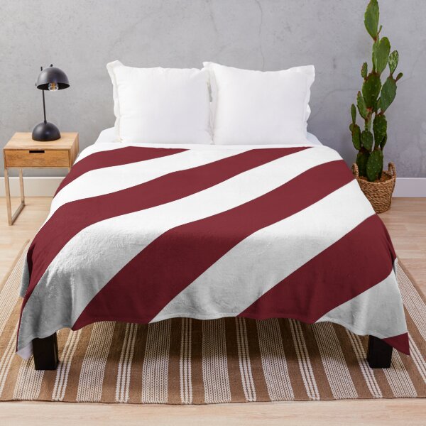 Item preview, Dark Red and White Diagonal Stripe Pattern 2022 Trending Color Pantone Winery 19-1537 - Shade - Hue designed and sold by ColorOfTheYears.