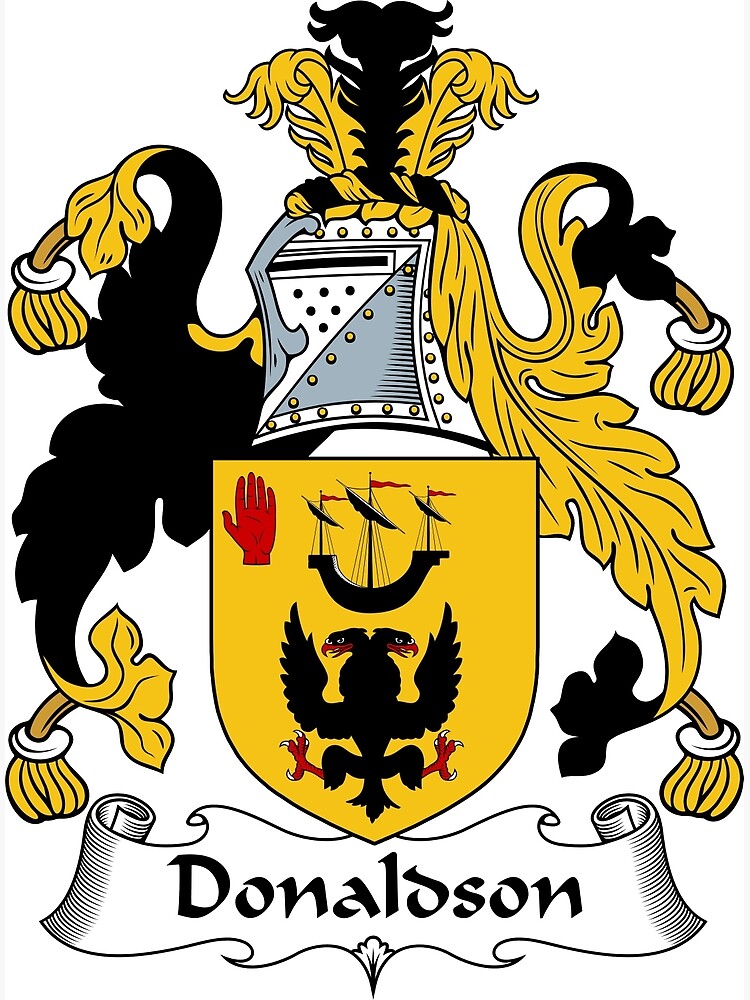"Donaldson Coat of Arms / Donaldson Family Crest" Canvas Print by