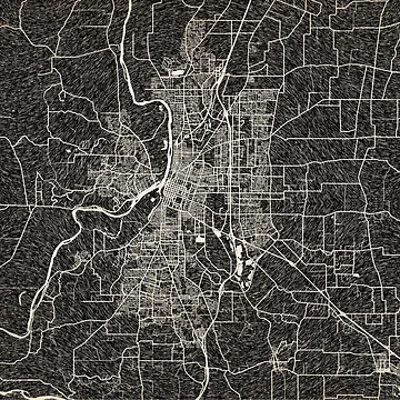 Vorschaubild zum Design Salem map Oregon Ink lines von InkMaps