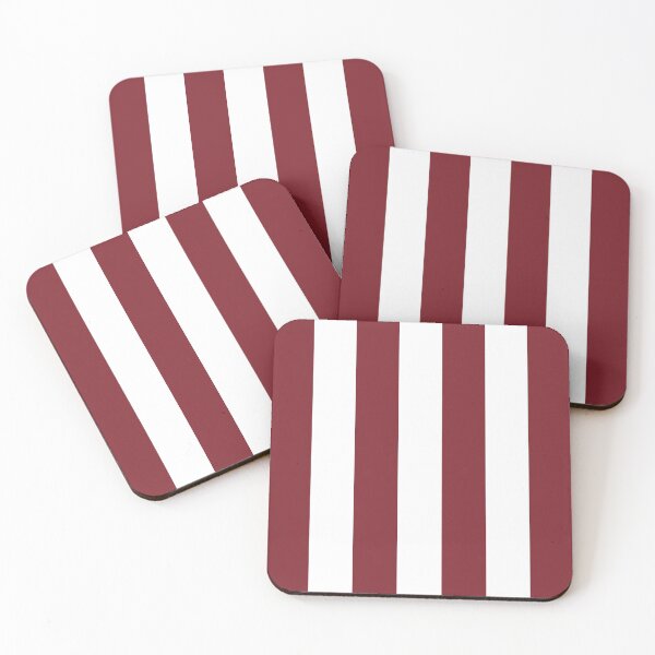 Item preview, Dark Red and White Vertical Stripe Pattern 2022 Trending Color Pantone Winery 19-1537 - Shade - Hue designed and sold by ColorOfTheYears.