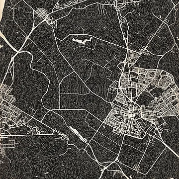 Vorschaubild zum Design Salinas map California Ink lines 2 von InkMaps