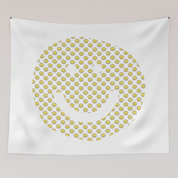 Item preview, Happy Smiley Faces of Illuminating Yellow in a Smiley Face designed and sold by ellenhenry.