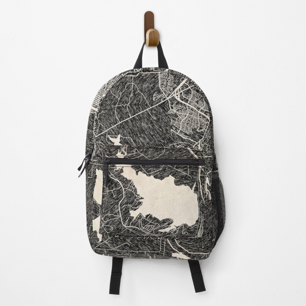 Vista previa del artículo con la obra «Mochila», diseñado y vendido por InkMaps.