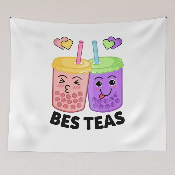 Item preview, Funny Bes Teas Cute Kawaii Boba Drinks designed and sold by Ryan89-Design.