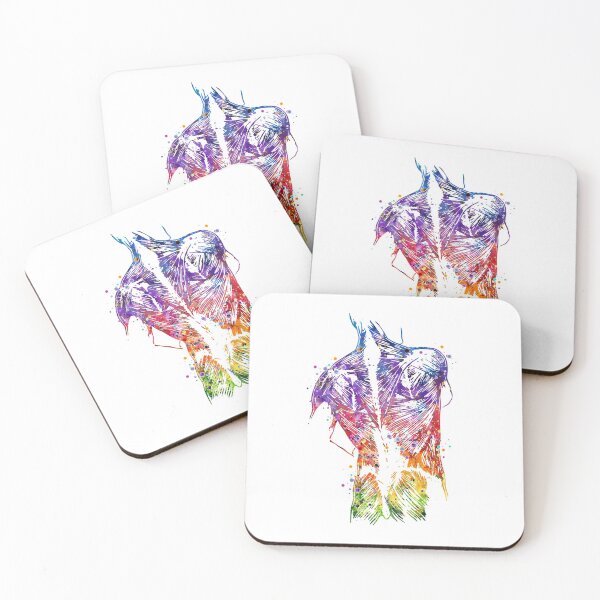 Item preview, Human Back Muscles Colorful Watercolor designed and sold by LotusGifts.