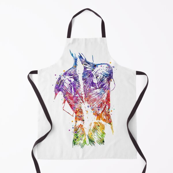 Item preview, Human Back Muscles Colorful Watercolor designed and sold by LotusGifts.