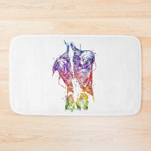Item preview, Human Back Muscles Colorful Watercolor designed and sold by LotusGifts.