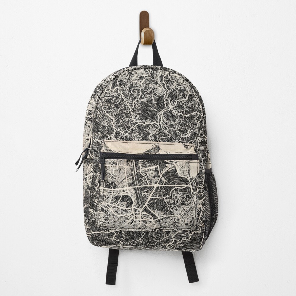 Vista previa del artículo con la obra «Mochila», diseñado y vendido por InkMaps.
