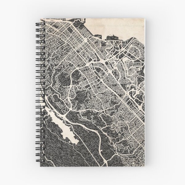 Item preview, San Mateo map California Ink lines designed and sold by InkMaps.