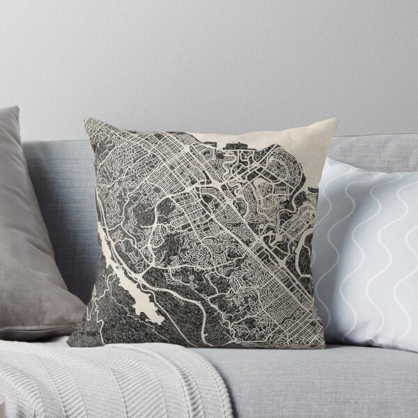 Item preview, San Mateo map California Ink lines 2 designed and sold by InkMaps.