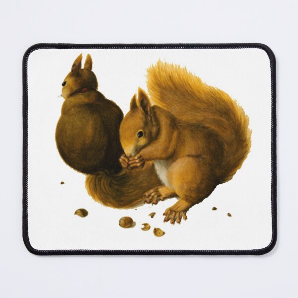 Item preview, SQUIRRELS EATING NUTS, ANTIQUE ANIMAL DRAWINGS   designed and sold by BulganLumini.