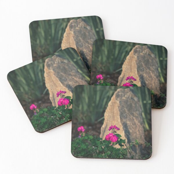 Item preview, Flowers Bright Pink Flower In Front Of A Rock designed and sold by Jason Gilbert.