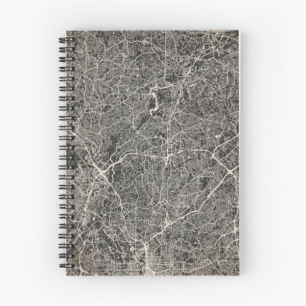 Item preview, Sandy Springs map Georgia Ink lines 2 designed and sold by InkMaps.