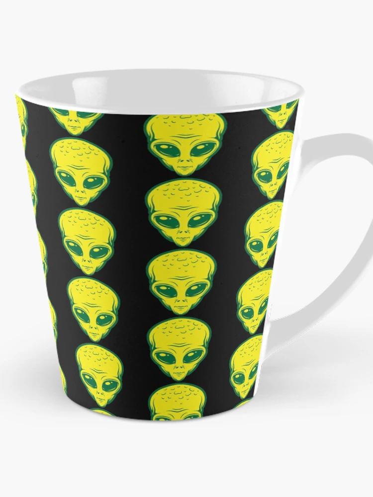 Thumbnail 1 of 4, Coffee Mug, Yellow Alien Head designed and sold by RIGHTCHUS.
