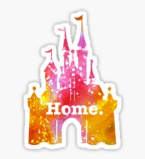 Castle Pink/Yellow Glitter Sticker