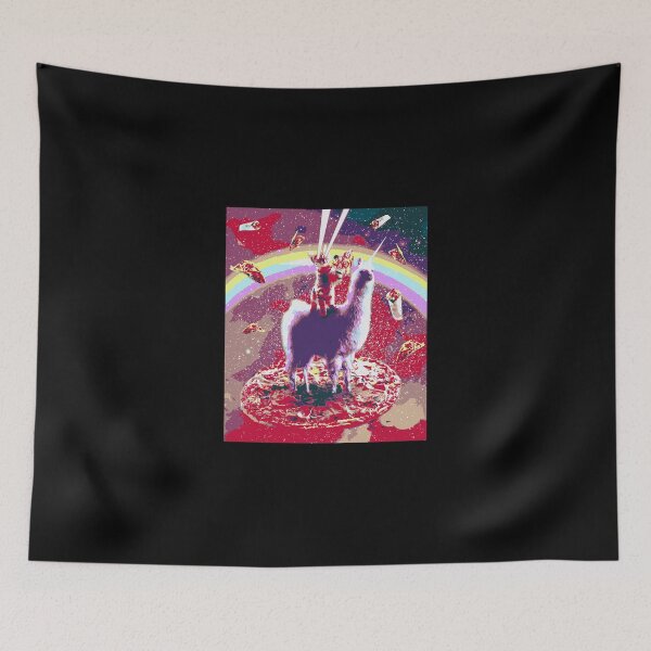 Item preview, Laser Eyes Outer Space Cat Riding On Llama Unicorn designed and sold by tanalan.